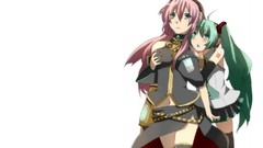 White background hatsune miku vocaloid megurine luka Simple 