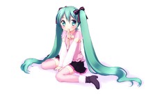 White background hatsune miku vocaloid Simple Background