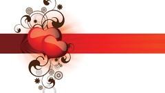 White background Hearts deck floral valentines day