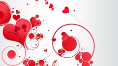 White background Hearts graphics shapes swirls vectors