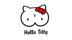White background hello funny hello kitty boobs