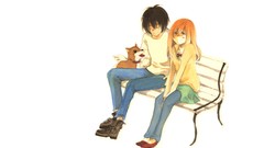 White background higashi no eden morimi saki takizawa akira 