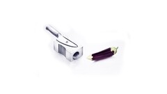white background humor Minimalism eggplant knife