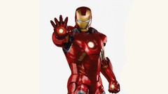 White background Iron Man marvel comics Simple Background