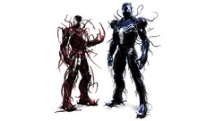 White background Iron Man Venom fan art carnage marvel comics 