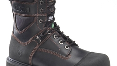 White background leather boots