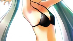 White background long hair anime girls hatsune miku vocaloid 