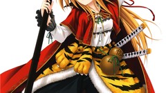 White background long hair anime girls Miyama Zero Oda Nobuna 