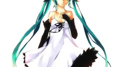 White background long hair hatsune miku vocaloid Simple 