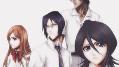 White background Manga bleach inoue orihime kuchiki rukia 