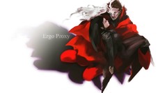 White background masks long hair anime girls green eyes ergo 