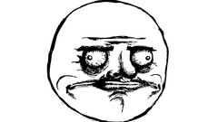 White background meme rageface Me Gusta