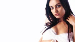 White background mila kunis