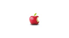 White background minimalistic apples