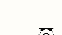 White background minimalistic stormtroopers