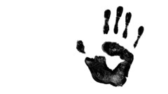 White background palm prints