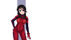 White background parody blush long hair anime girls blue eyes 