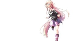 White background pink hair anime girls vocaloid ia Simple 
