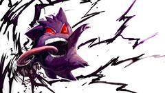 White background Pokemon Gengar