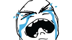 White background sad crying meme