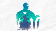 White background silhouettes superheroes captain america The 