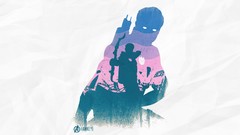 White background silhouettes superheroes Hawkeye The Avengers 