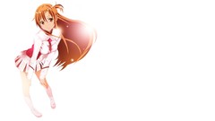 White background skirts anime girls sword art online yuuki 