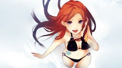 White background smiling long hair anime girls bleach inoue 