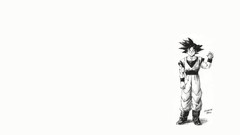 White background son goku dragonball minimalistic