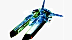 White background spaceships Fractalius