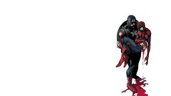 White background Spider-Man captain america minimalistic 