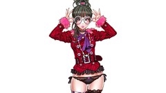 White background striped legwear