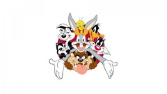 White background tasmanian devil daffy duck looney tunes Bugs 