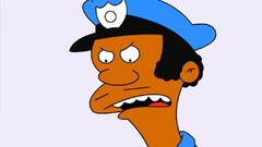 White background The Simpsons cartoons TV series officer