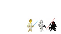White background The Simpsons star wars lightsabers darth maul 