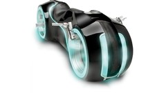 White background Tron minimalistic artwork motorbikes