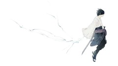 White background uchiha sasuke