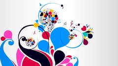 White background vintage graphics multicolor swirls vectors