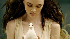 White Birds Pigeons faces asians artwork