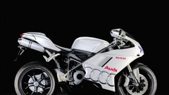 White black background Superbike Audi 848