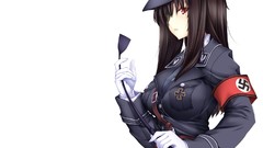 White blade Anime anime girls Simple Background