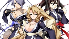 White blade Anime gloves anime girls cleavage underwear panties 