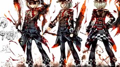 White blade Anime red eyes anime girls blue eyes short hair 