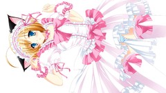 White blondes anime girls animal ears kamiya tomoe underwear 