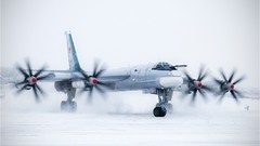 White bomber Tu-95 Bear