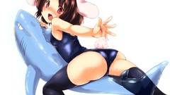 White brown red eyes school blush anime girls short hair touhou 