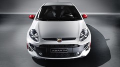 White cars 3d abarth Mitsubishi Evo Fiat Punto