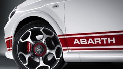 White cars abarth Mitsubishi Evo Fiat Punto