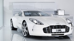 White cars Aston Martin One-77