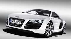 White cars audi r8 vehicles